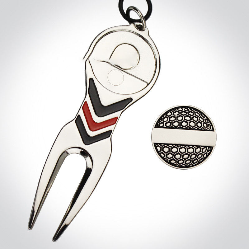 Golf Divot Repair Tool with Ball Marker