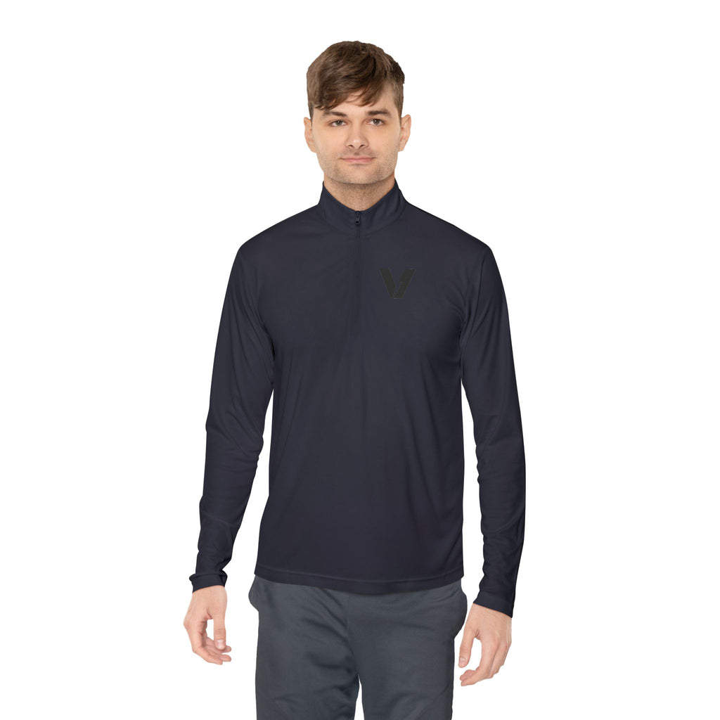 Velocity-X Unisex Quarter-Zip Pullover with Sleek Logo