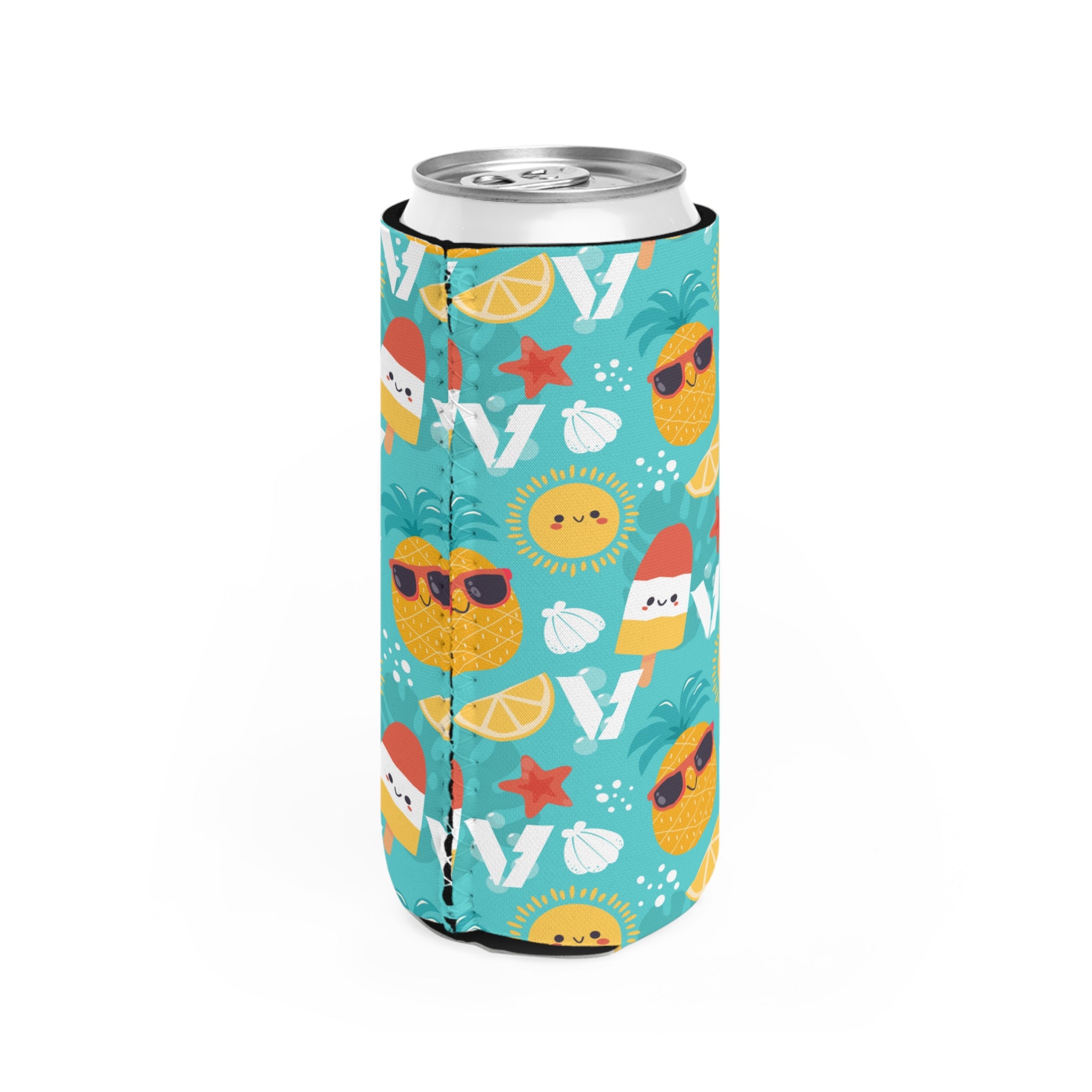 Tropical Vibes Slim Dumpy Cooler