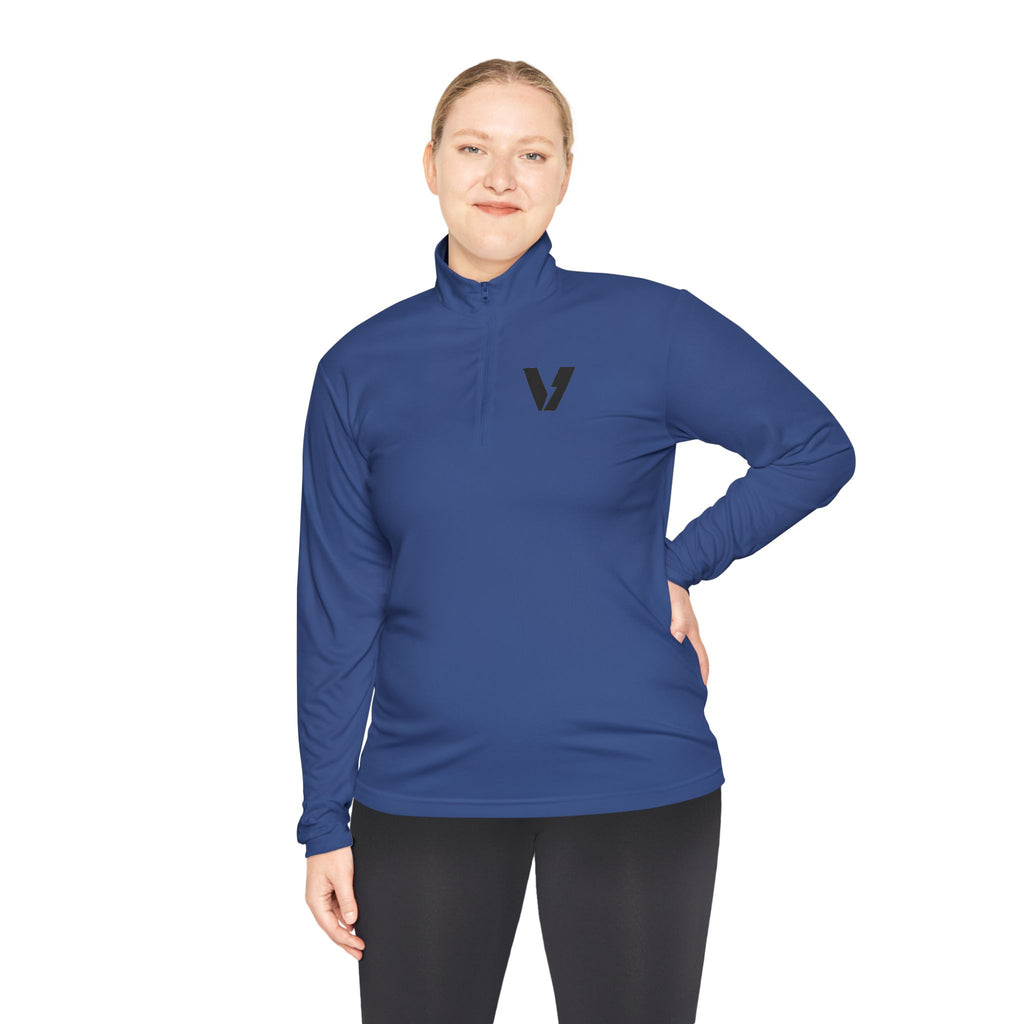 Velocity-X Unisex Quarter-Zip Pullover with Sleek Logo