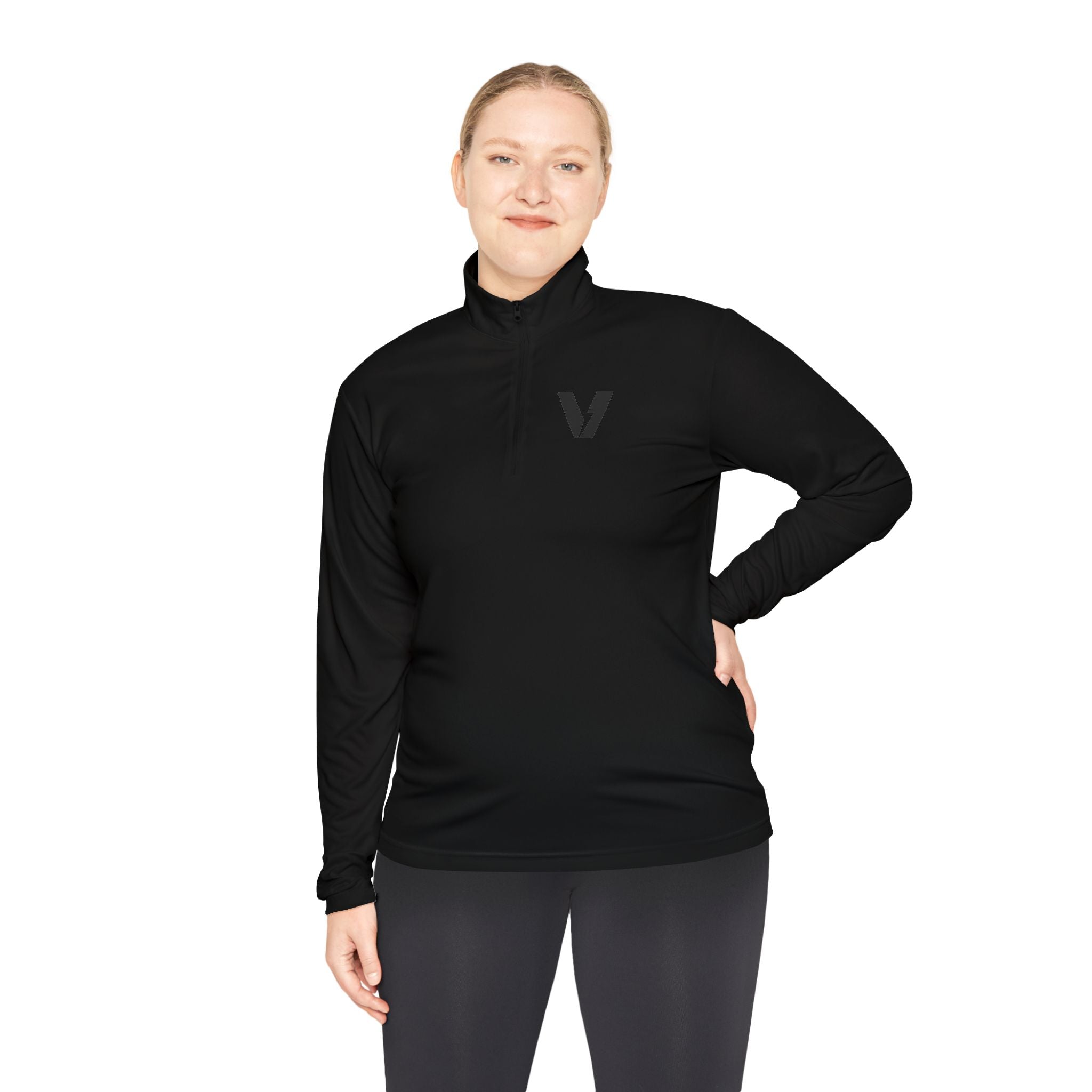 Velocity-X Unisex Quarter-Zip Pullover with Sleek Logo