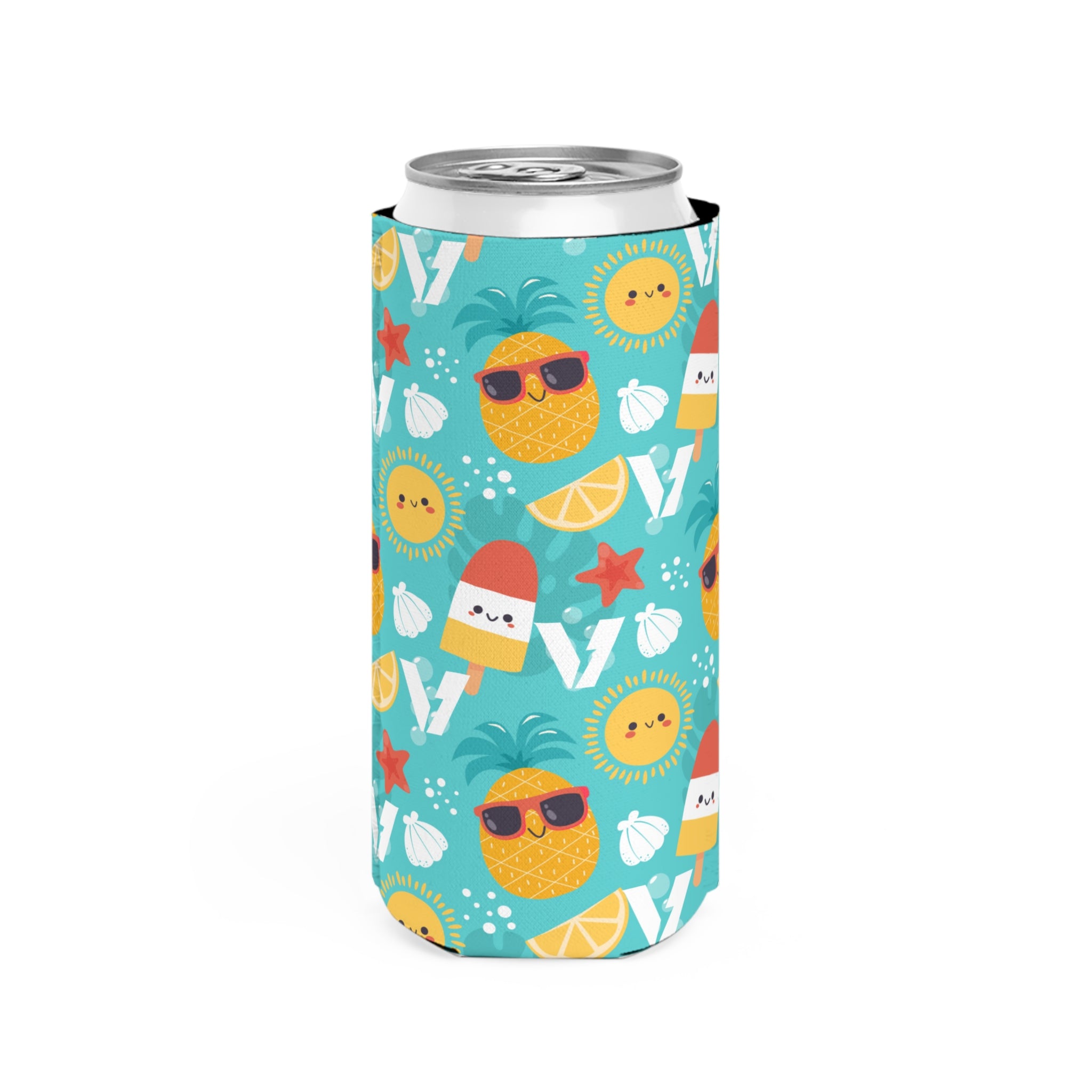 Tropical Vibes Slim Dumpy Cooler