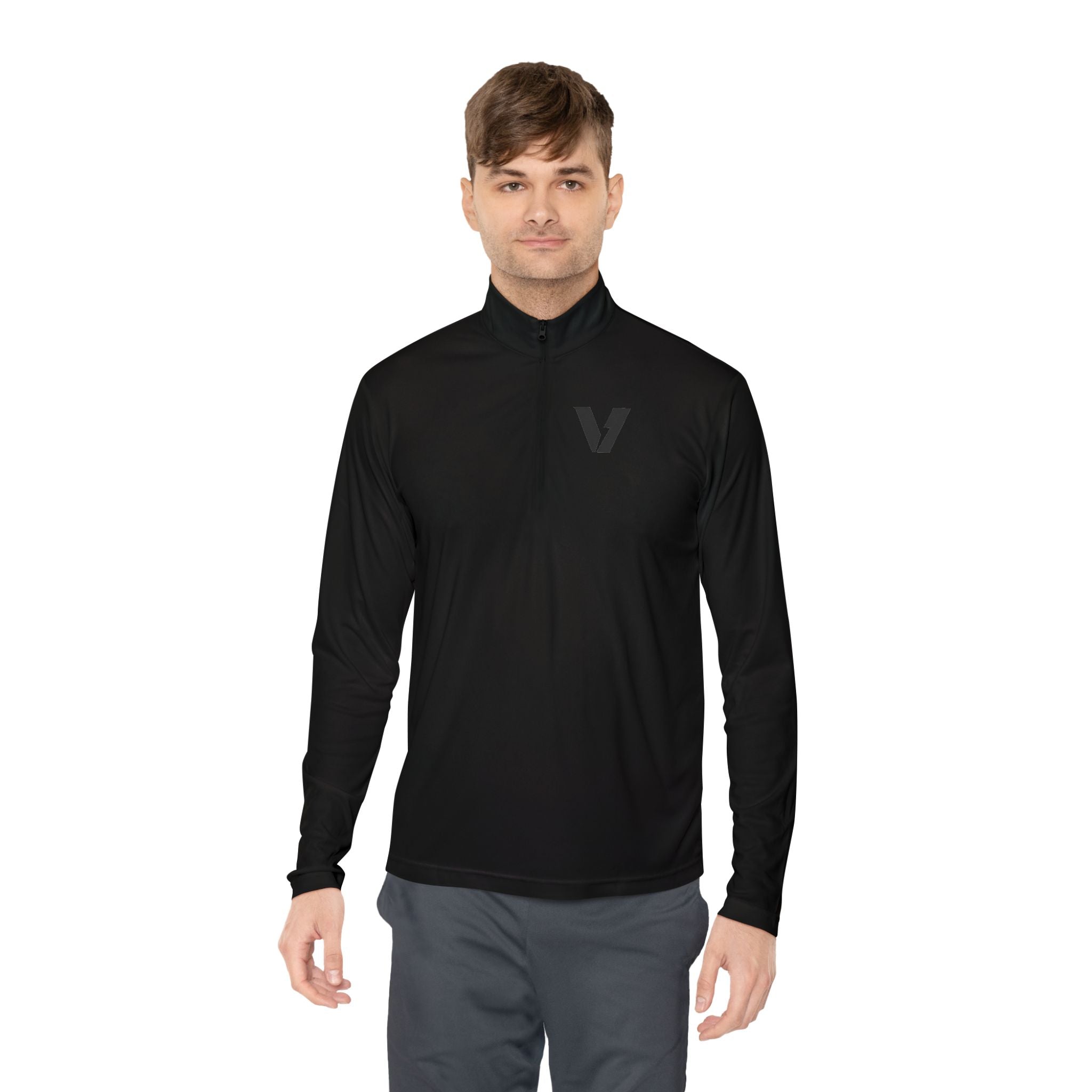 Velocity-X Unisex Quarter-Zip Pullover with Sleek Logo