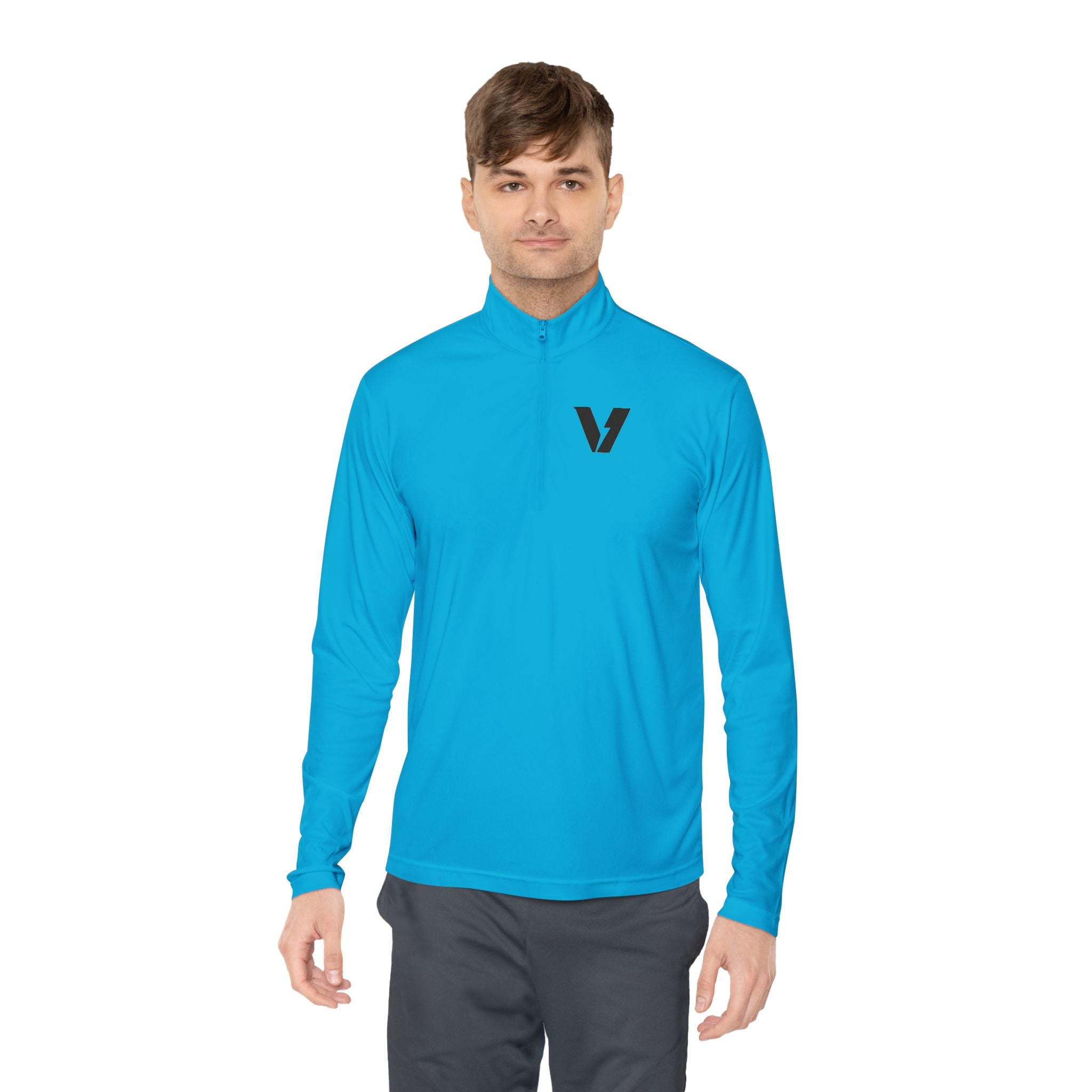 Velocity-X Unisex Quarter-Zip Pullover with Sleek Logo