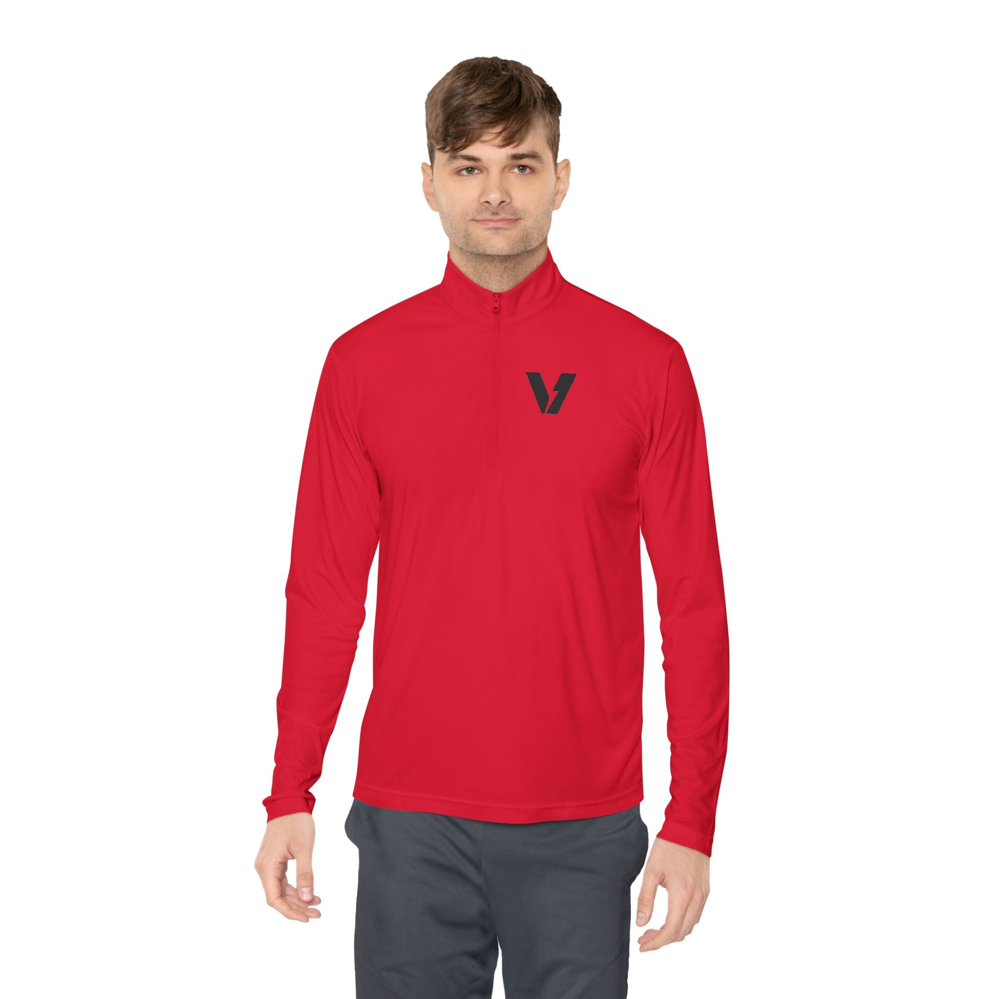 Velocity-X Unisex Quarter-Zip Pullover with Sleek Logo