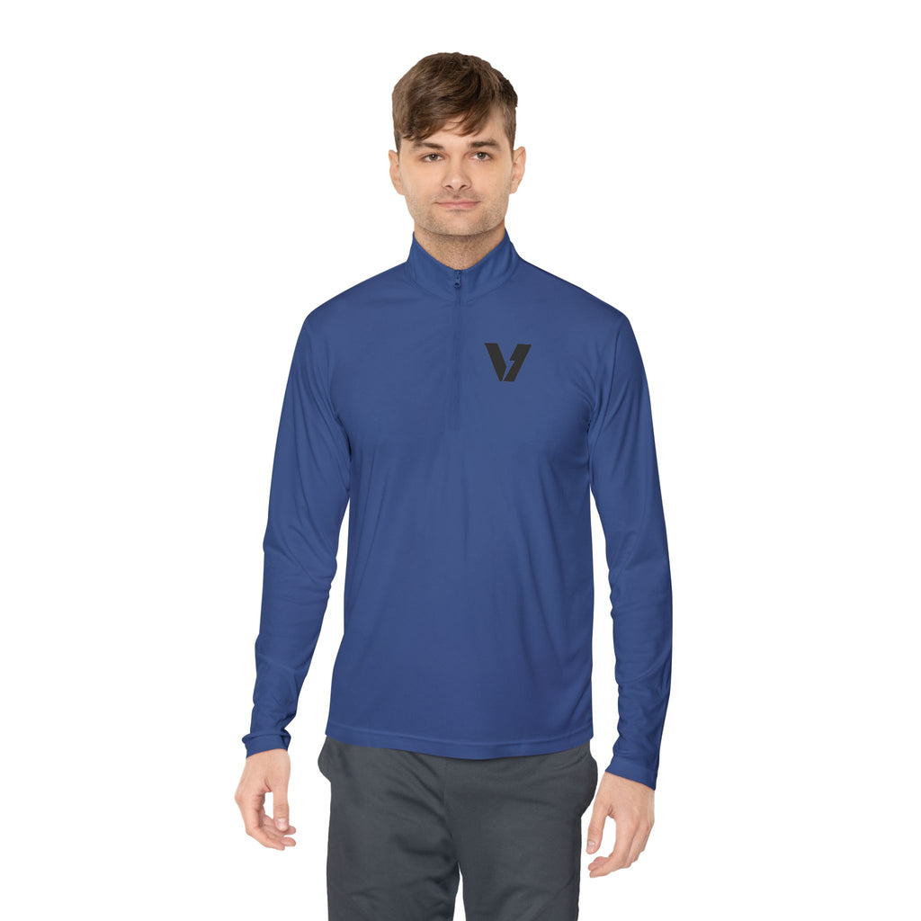 Velocity-X Unisex Quarter-Zip Pullover with Sleek Logo