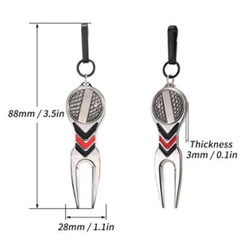 Golf Divot Repair Tool with Ball Marker