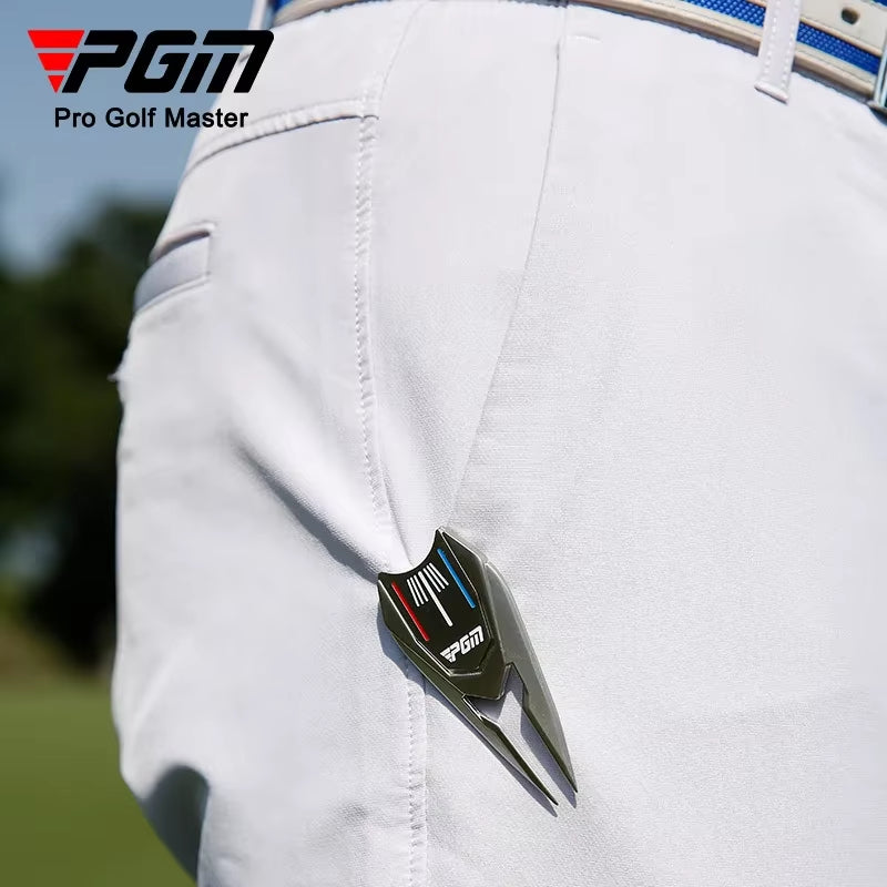 Golf Divot Repair Tool with Ball Marker – Metal Green Fork Golf Accessory (GLC006)
